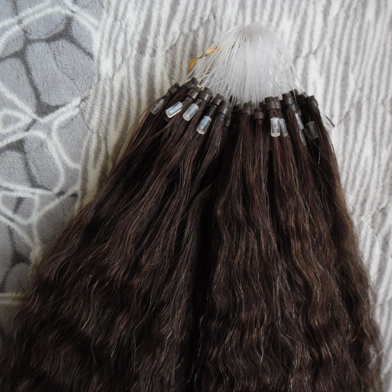 kinky straight Micro Ring Loop Hair Extensions 100g coarse yaki Hair 100s Micro Link Hair Extensions Human 100s Micro Bead Extension