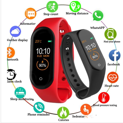 Smart Wristbands M4 Smarts Band Fitness Tracker Watch Sport bracelet Heart Rate Watchs Fitbit Smartband Monitor Health Wristband
Smart Wristbands M4 Smarts Band Fitness Tracker Watch Sport bracelet Heart Rate Watchs Fitbit Smartband Monitor Health Wristband