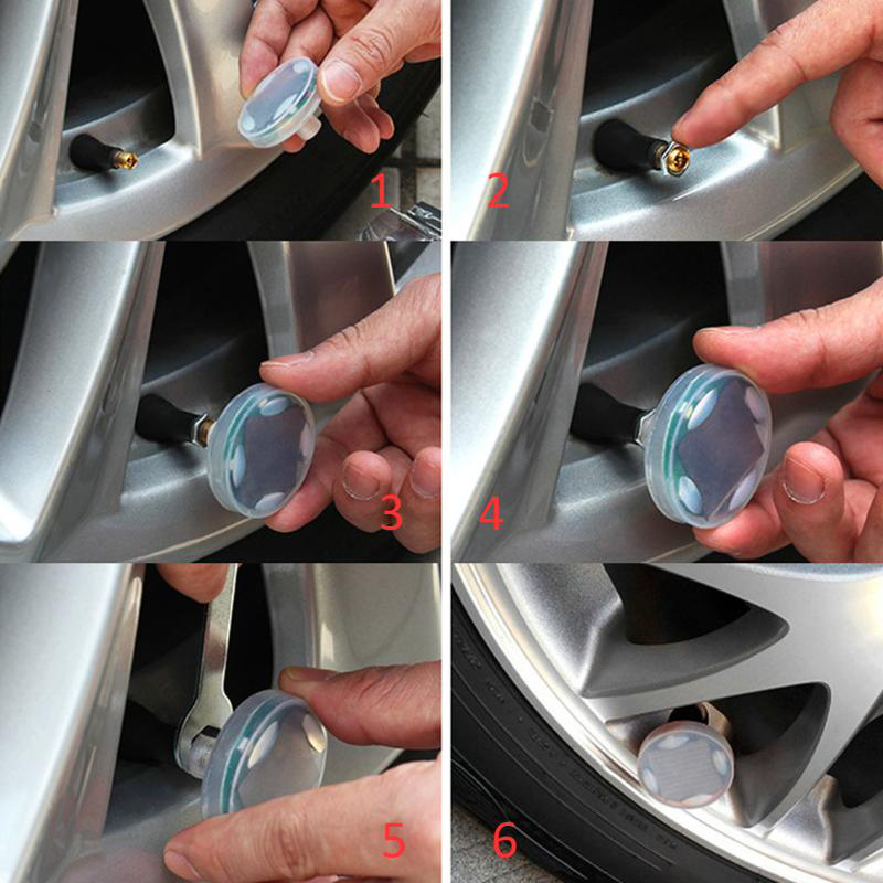 Car Wheel Bolt Tire Air Valve Cap Light with Motion Sensor Colorful LED Tires Lighting Gas Nozzle Caps Motorcycle