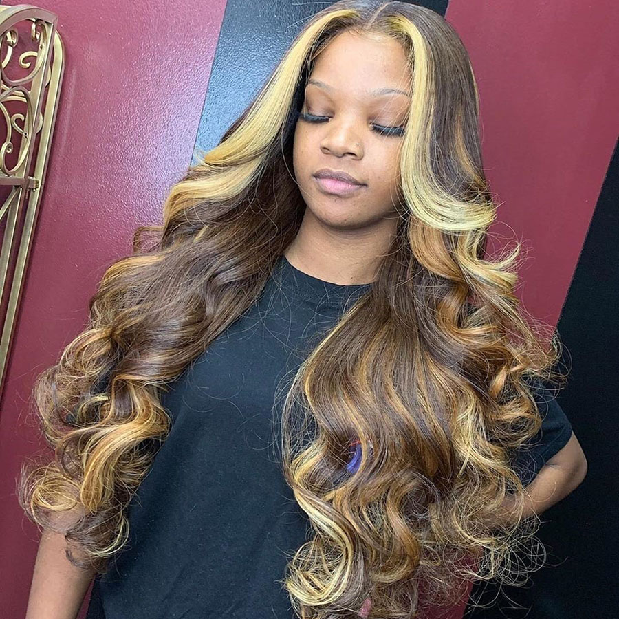 Wave Highlight Blonde 13x6 Lace Front Human Hair Wig with Baby Hair Brazilian Lace Front for Black Women Remy Natural Hairline, 13x3 lace front wig
Wave Highlight Blonde 13x6 Lace Front Human Hair Wig with Baby Hair Brazilian Lace Front for Black Women Remy Natural Hairline, 13x3 lace front wig
