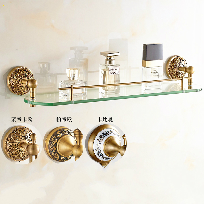 Vintage Carved Glass Dresser With Single Rod Bronze Glass-shelves-for-bathroom-wall Bathroom Shelf Bathroom Accessories gs6
Vintage Carved Glass Dresser With Single Rod Bronze Glass-shelves-for-bathroom-wall Bathroom Shelf Bathroom Accessories gs6