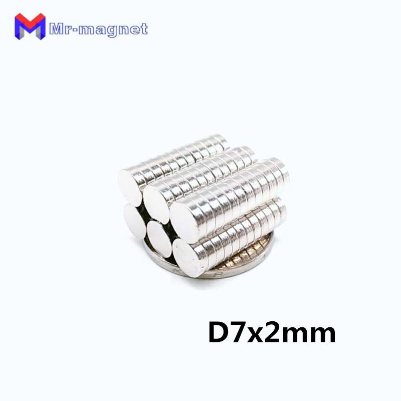 imanes hot sale 20pcs 7x 2mm disc sintered ndfeb teaching magnet d72 super strong rare earth 7x2 neodymium magnets d7x2 mm 72 imanes