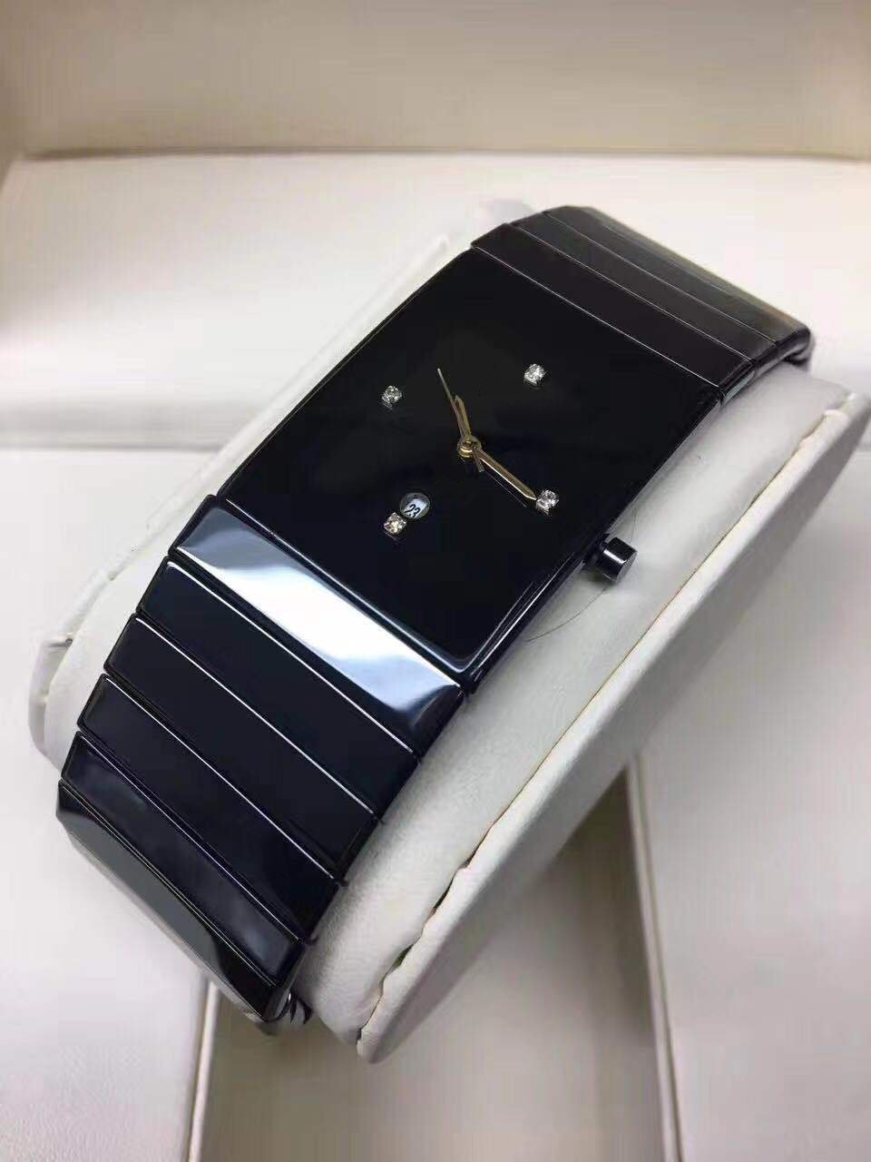 New fashion man watch quartz movement ceramic watch for man wrist watch black ceramic watches rd28