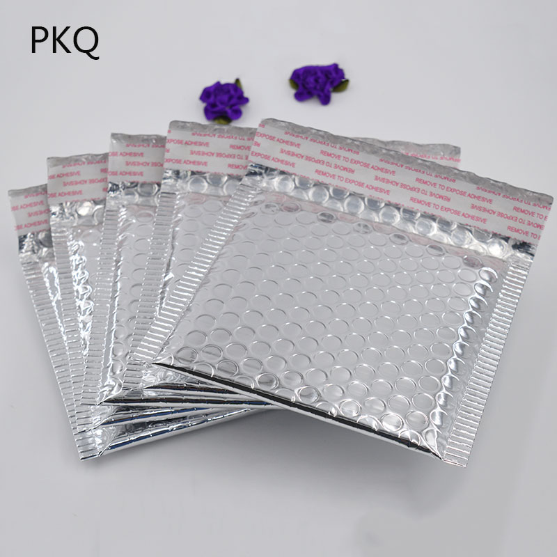Gift Wrap 11*13cm Sliver Small Bubble Pack Envelopes Mini Packing Padded Envelope Bag Courier