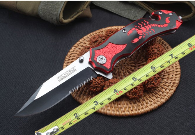 Factory wholesale camping folding knife red scorpion pocket knife quick open tactical survival knife fast delivery free shipping
Factory wholesale camping folding knife red scorpion pocket knife quick open tactical survival knife fast delivery free shipping