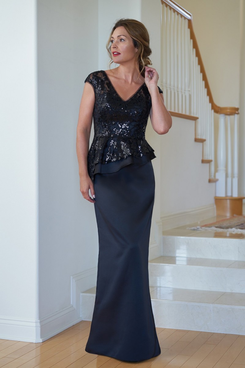 Newest Mermaid Jasmine Mother of The Bride Dress V Neck Sleeveless Satin Sequins Wedding Guest Dresss Floor Length Evening Gown