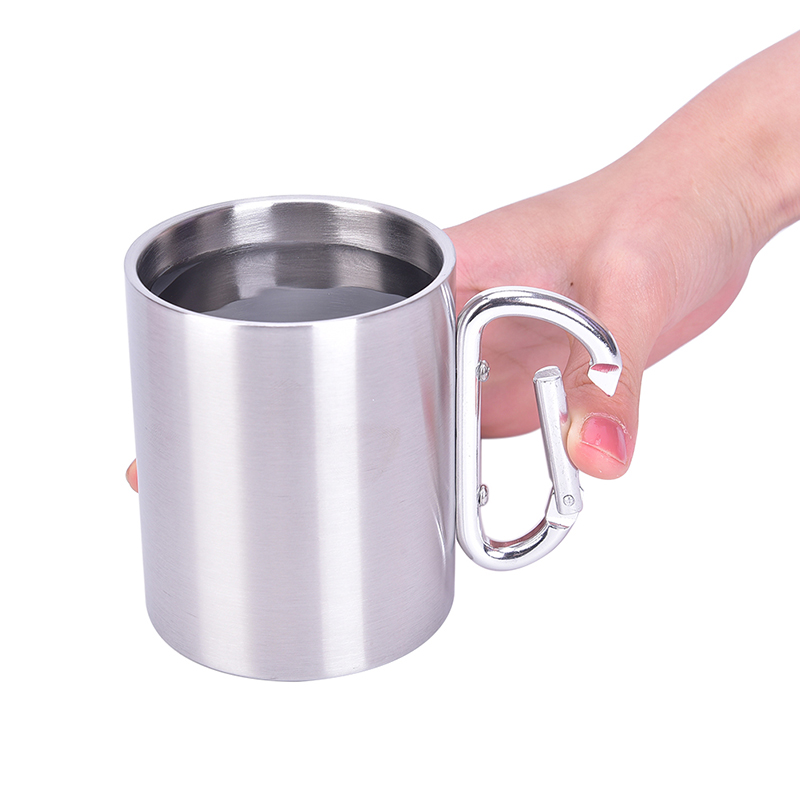 450ml Portable Stainless Steel Outdoor Tableware Double Wall Mug Camping Cooking Picnic Cup with Carabiner Hook Handle
450ml Portable Stainless Steel Outdoor Tableware Double Wall Mug Camping Cooking Picnic Cup with Carabiner Hook Handle