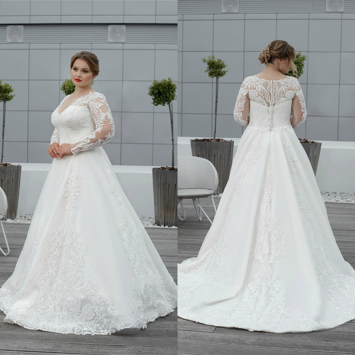2020 Plus Size Bohemian Wedding V Neck Appliqued Long Sleeves Beach Bridal Gowns Ruffle Sweep Train Custom Made Abiti Da Sposa, Champagne
2020 Plus Size Bohemian Wedding V Neck Appliqued Long Sleeves Beach Bridal Gowns Ruffle Sweep Train Custom Made Abiti Da Sposa, Champagne
