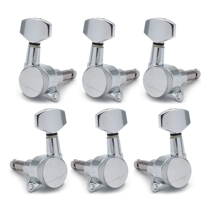 6PCS Locked String Left and Right Hand Guitar Tuning Pegs Guitar Tuners Machine Head For Folk Acoustic Electric Guitar