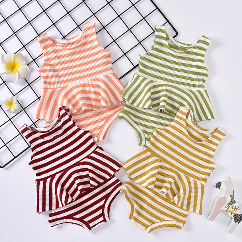 2020 Summer Cute Infant Outfits Baby Girls Clothes Striped Print Sleeveless Mini Dress Tops+Shorts 2pcs Toddler Infant Outfits, Red
2020 Summer Cute Infant Outfits Baby Girls Clothes Striped Print Sleeveless Mini Dress Tops+Shorts 2pcs Toddler Infant Outfits, Red