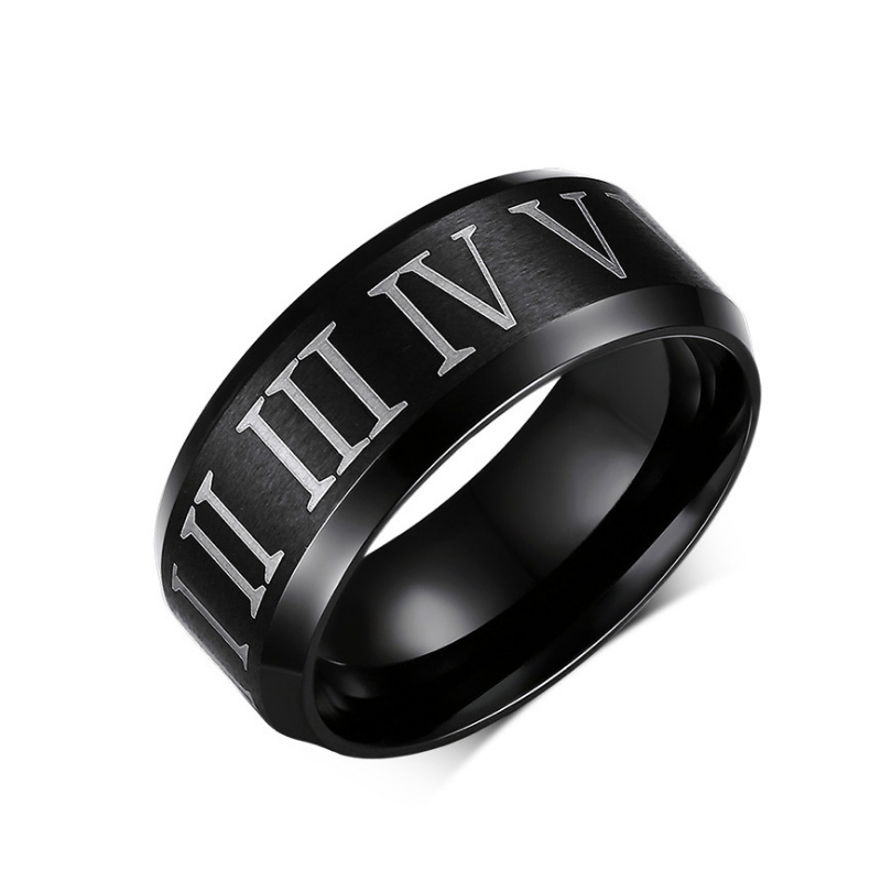 Hot Titanium Stainless Steel fashion 8MM Roman number black color Rins for Men jewelry Couples Cubic Zirconia Wedding Rings Bague Femme, Slivery;golden
Hot Titanium Stainless Steel fashion 8MM Roman number black color Rins for Men jewelry Couples Cubic Zirconia Wedding Rings Bague Femme, Slivery;golden