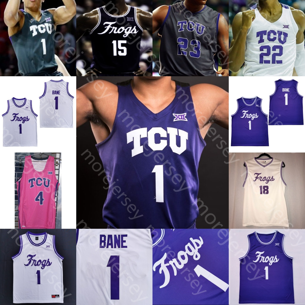 Custom TCU Horned Frogs Basketball Jersey NCAA College Desmond Bane RJ Nembhard Samuel Grayer Dennis Fuller Farabello Williams Thomas Nailon, White v collar
Custom TCU Horned Frogs Basketball Jersey NCAA College Desmond Bane RJ Nembhard Samuel Grayer Dennis Fuller Farabello Williams Thomas Nailon, White v collar
