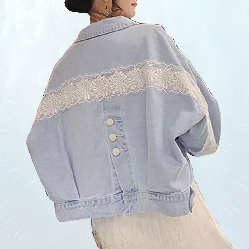 Plus size Loose Lace Denim Jacket 2019 Spring Autumn Jacket Women Short Casual Basic Outwear Female Top jaqueta feminina, Light blue
Plus size Loose Lace Denim Jacket 2019 Spring Autumn Jacket Women Short Casual Basic Outwear Female Top jaqueta feminina, Light blue
