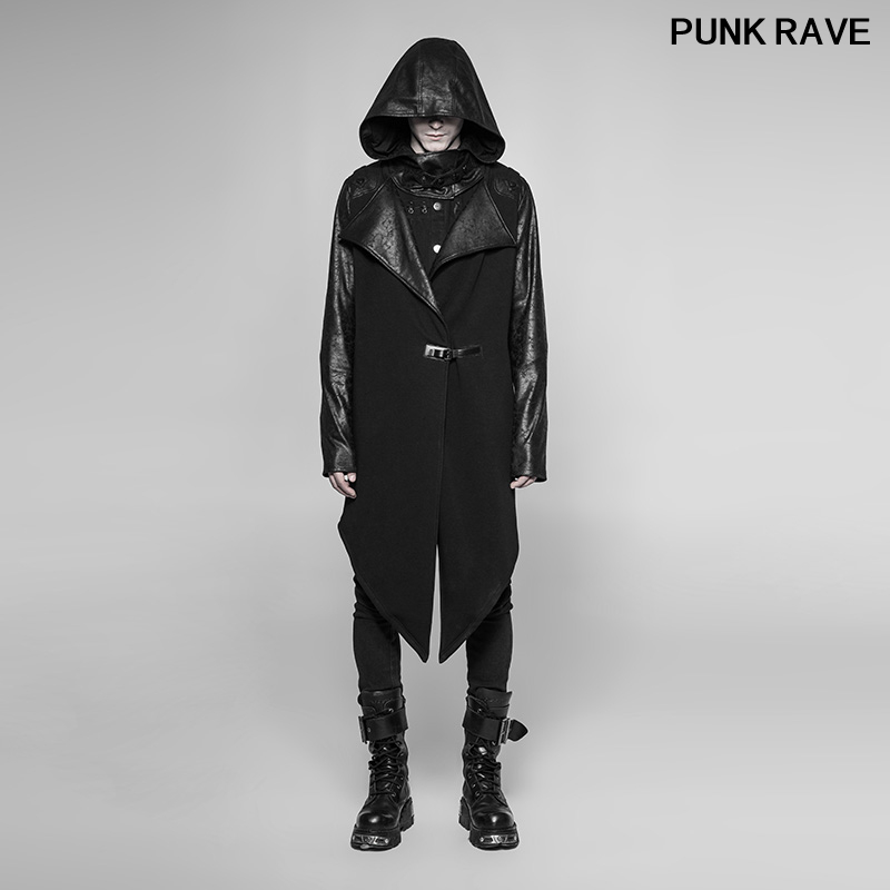 Gothic Knit Hooded Men's Simple Medium Cardigan coat fashion Daily Casual Loose Comfortable Handsome Jacket PUNK RAVE WY-941ZCM, Black
Gothic Knit Hooded Men's Simple Medium Cardigan coat fashion Daily Casual Loose Comfortable Handsome Jacket PUNK RAVE WY-941ZCM, Black