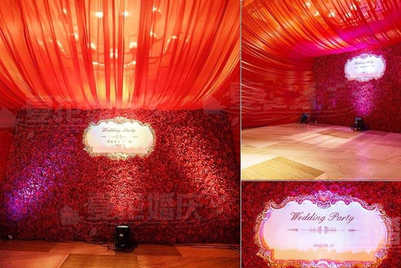 60X40CM Hot Sale Artificial Peony Rose Flower Wall Wedding Background Flower Panels Window Decoration more colors Available