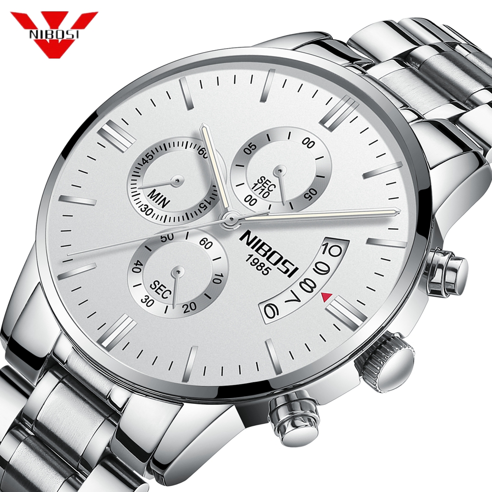 Relogio NIBOSI Luxury Famous Top Brand Men Sliver White Wristwatch Waterproof Clock Quartz Best Watch for Men Relogio Masculino, Slivery;brown
Relogio NIBOSI Luxury Famous Top Brand Men Sliver White Wristwatch Waterproof Clock Quartz Best Watch for Men Relogio Masculino, Slivery;brown