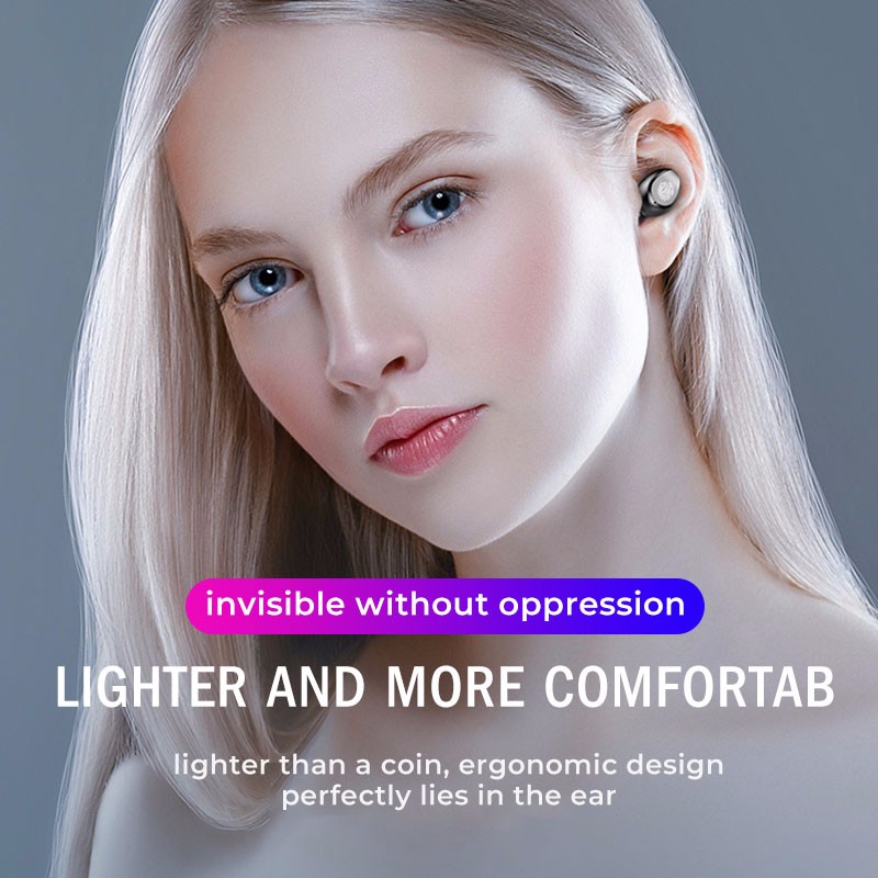 F9 Wireless Earphones Bluetooth V5.0 TWS Headphone LED Display With 2000mAh Headset With Microphone
