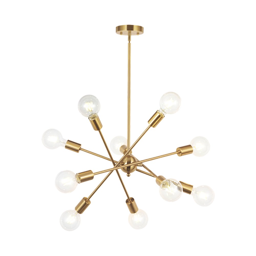 Modern Sputnik Chandelier Lighting 10 Lights with Adjustable Arms Mid Century Pendant Lighting for Foyer Living Room Kitchen Lighting
Modern Sputnik Chandelier Lighting 10 Lights with Adjustable Arms Mid Century Pendant Lighting for Foyer Living Room Kitchen Lighting