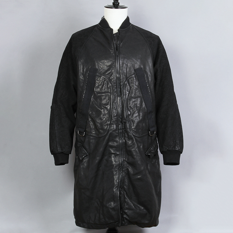 Fashion 2020 Washed Long Genuine Coat Men Sheepskin Embossed Sleeve Stand Collar Real Leather Jacket, Black
Fashion 2020 Washed Long Genuine Coat Men Sheepskin Embossed Sleeve Stand Collar Real Leather Jacket, Black