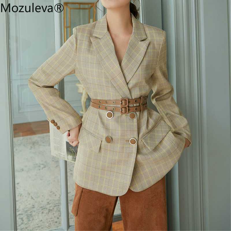 Mozuleva Vintage Sashes Belted Plaid Women Blazer Elegant Double-breasted Female Suit Jacket 2020 Spring Pockets Outwear Femme
Mozuleva Vintage Sashes Belted Plaid Women Blazer Elegant Double-breasted Female Suit Jacket 2020 Spring Pockets Outwear Femme