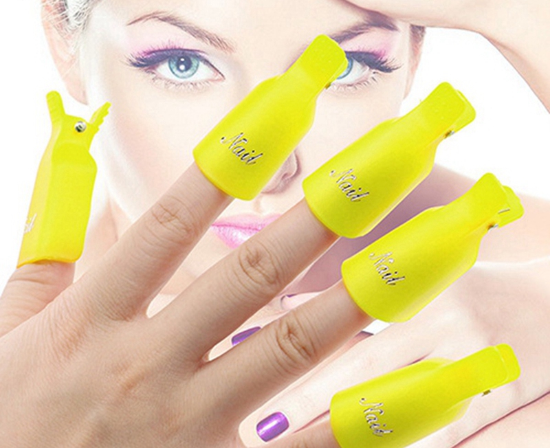 Nail Polish Remover Clip Soak Off Cap Set Plastic Clip Remover Wrap Manicure Tools Clip Quitaesmalte De Unas Nagellakverwijderaar Clip Nagellackentfer