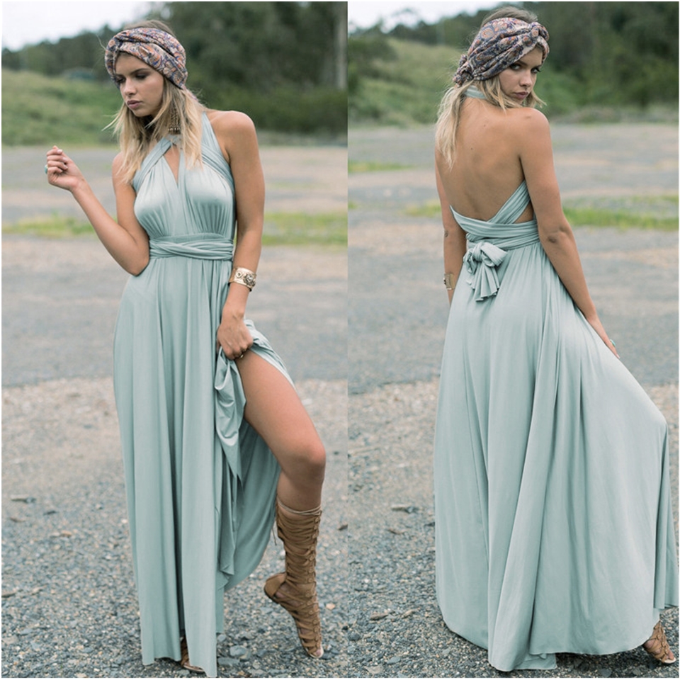 2020 Bridesmaids Dresses for Wedding A Line Chiffon Sexy Bridesmaid Dress Bandage Summer Party Multiway Dress Infinity Convertible Ladies