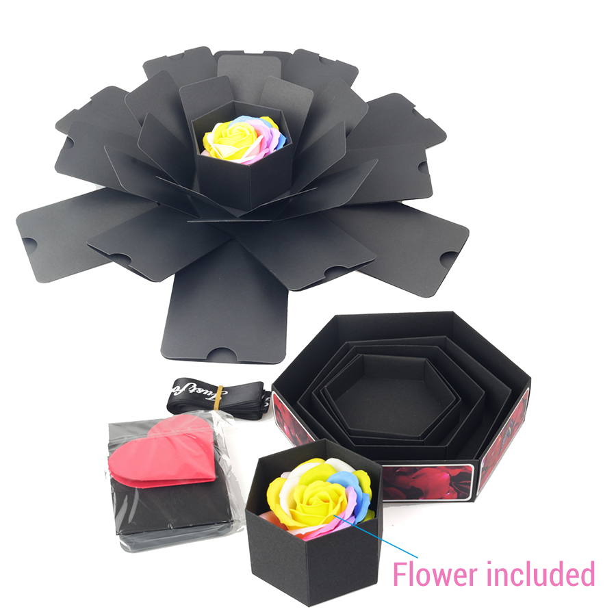 Hexagon Shape Surprise Explosion Box DIY Handmade Scrapbook Photo Album Romantic Wedding Gift Box for Valentine Christmas Day Gift Boxes
Hexagon Shape Surprise Explosion Box DIY Handmade Scrapbook Photo Album Romantic Wedding Gift Box for Valentine Christmas Day Gift Boxes