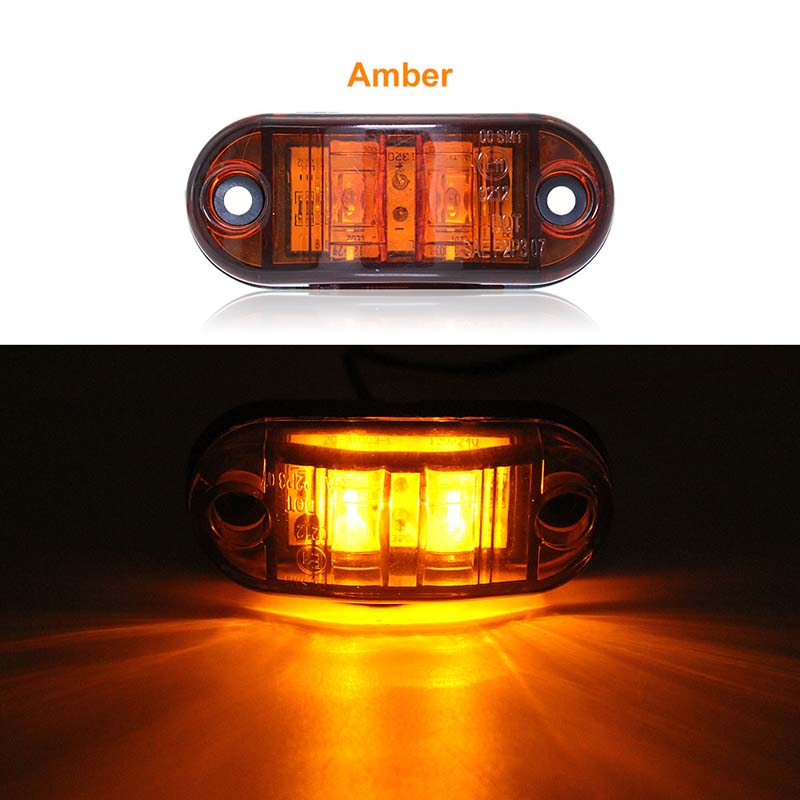 LED Indicator Light Truck Side Marker Lamp 12-24V Waterproof for Lorry Truck Trailer Brake Warning Light
