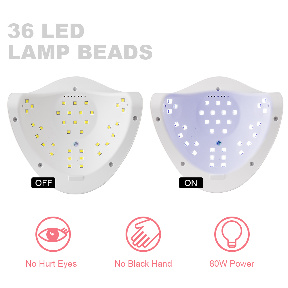 54W SUN X5 Plus Nail Dryer LCD Display 36 LED Dryer Nail Lamp UV LED Lamp for Curing Gel Polish Auto Sensing Lamp For Nails