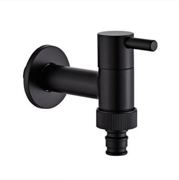 Outdoor Faucet Garden Bibcock Tap Bathroom Washing Machine Faucet mop Faucet Single Cold Antique BronzeBlack Oil Brushed3304525