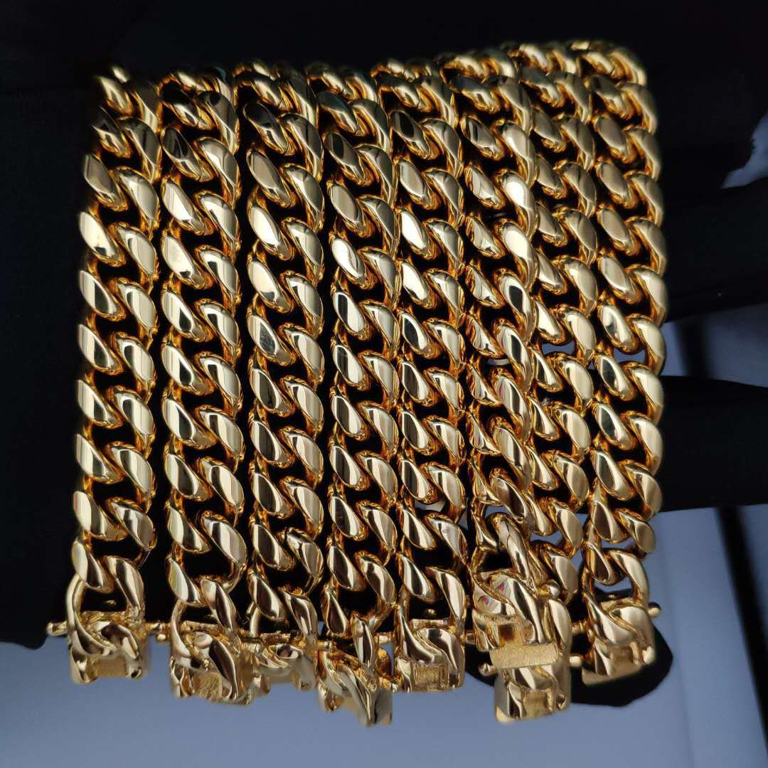 Hip Hop Men's 10mm Thick Heavy Stainless Steel Cuba Chain Bracelet Handmade Polished Dragon Head Buckle Rap Jewelry