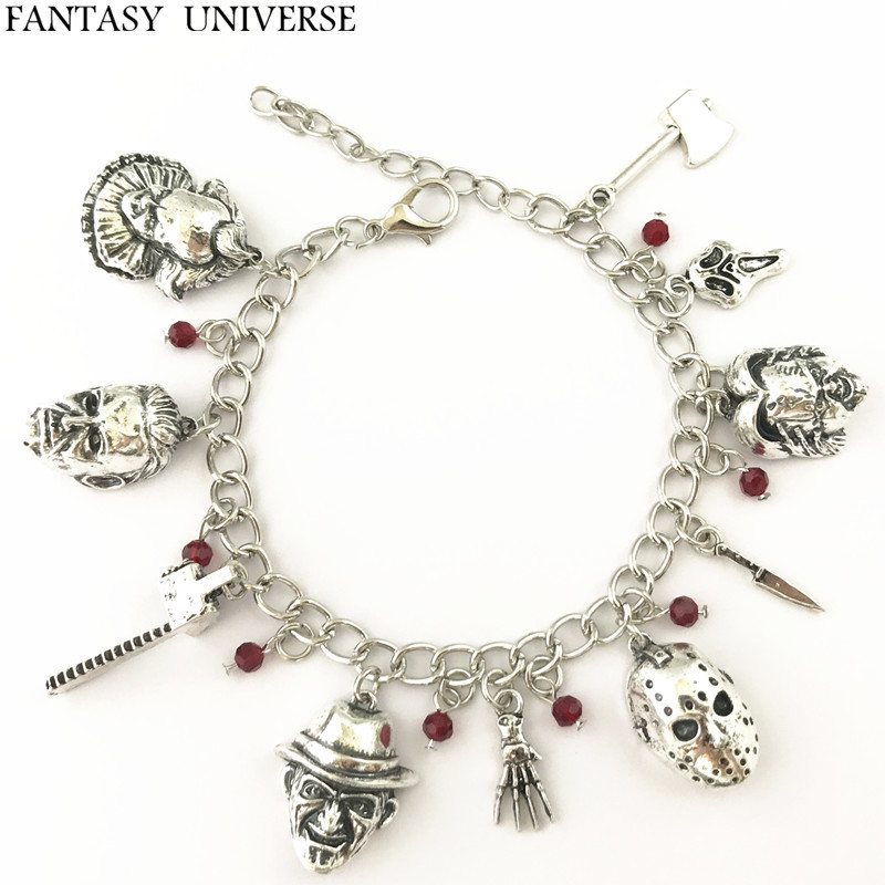 Fantasy Universe Free Shipping 20pc A Lot Halloween Black Friday Bracelet Horror Movie Ghost Ghost Returns Chaji Jason Mask Bracelet Bracelet C1902150