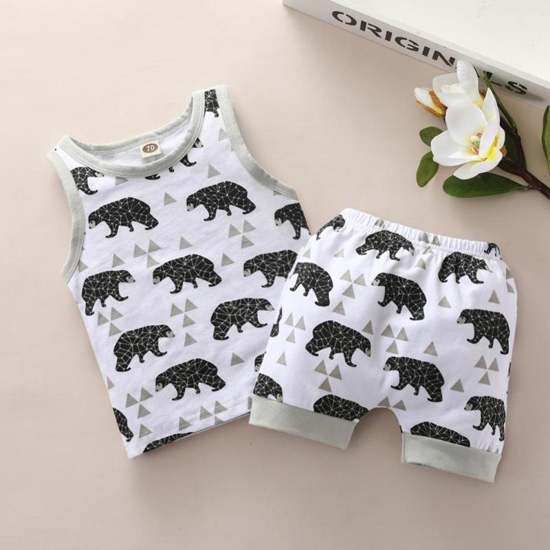 Kids Summer Casual Clothing Baby Boys Cartoon Prints Sleeveless T-shirt + Shorts Children 2pcs Clothes Hot
Kids Summer Casual Clothing Baby Boys Cartoon Prints Sleeveless T-shirt + Shorts Children 2pcs Clothes Hot