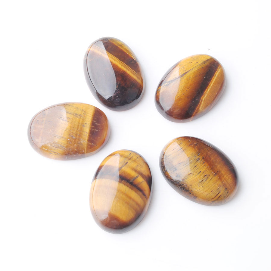 WOJIAER 18x25x7mm Egg Shape GemStone Cabochon Natural Loose Beads Men Women Charms Jewelry Gems DBU805