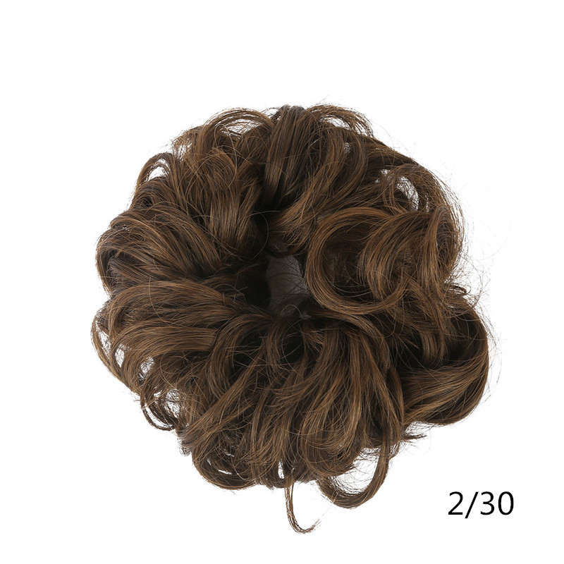 Oubeca Synthetic Flexible Hair Buns topknot Curly Scrunchy Chignon Elastic Messy Wavy Scrunchies Wrap For Ponytail Extensions For Women