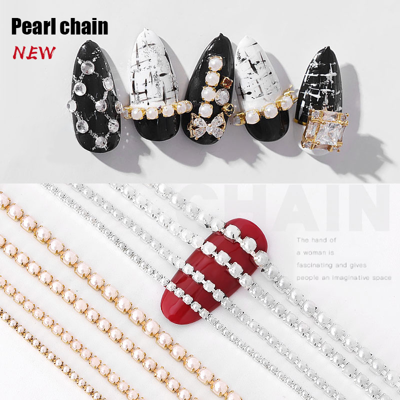 Nail Pearl Jewelry Nail Art Decorations Manicure Chain Metal Jewelry Decor DIY Manicure Nails Accessories-u W
Nail Pearl Jewelry Nail Art Decorations Manicure Chain Metal Jewelry Decor DIY Manicure Nails Accessories-u W