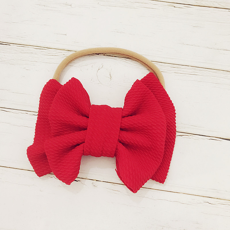 Baby Girls Toddler Kids Elastic Headband Head Wraps Bow-knot Hair Accessories Cute Big Bow Hairband Baby Girls ToddlerKnotted Nylon Turban