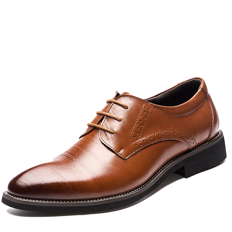 Men Oxfords Shoes Genuine Leather Men Brogues Shoes Lace-Up Bullock Business Dress Male Formal Shoes New High Quality, Yellow
Men Oxfords Shoes Genuine Leather Men Brogues Shoes Lace-Up Bullock Business Dress Male Formal Shoes New High Quality, Yellow