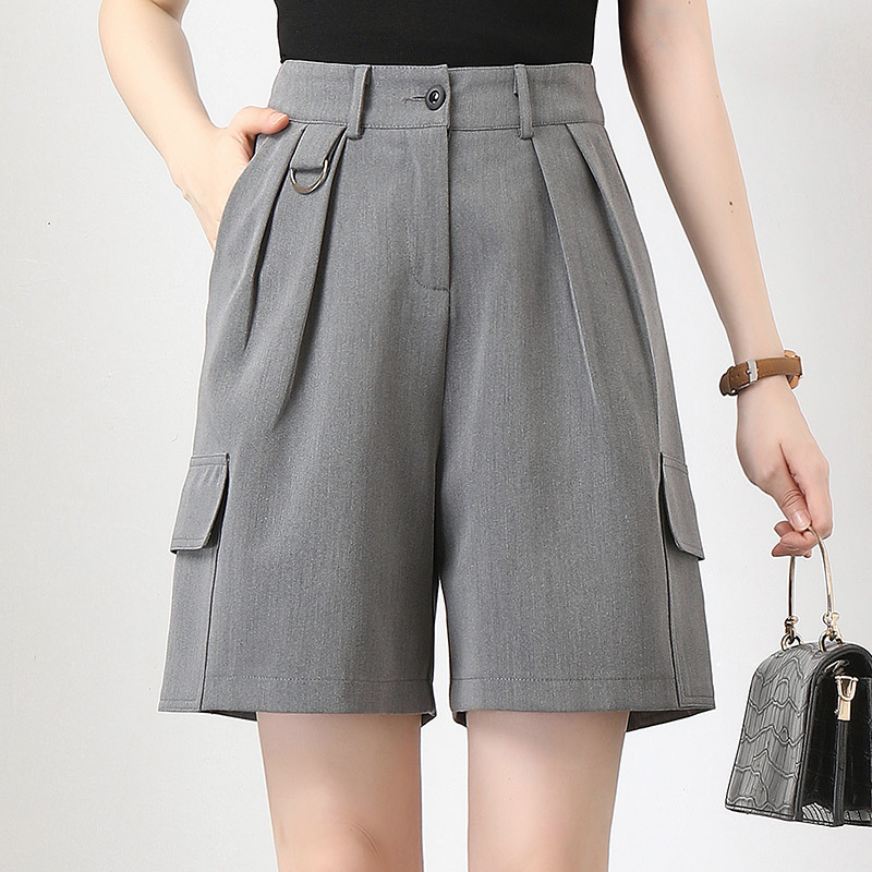 Women Summer High Waist Loose Casual Wide Leg Cargo Short Pants Office Lady Elegant Plus Size Straight Black/gray Suit Shorts
Women Summer High Waist Loose Casual Wide Leg Cargo Short Pants Office Lady Elegant Plus Size Straight Black/gray Suit Shorts