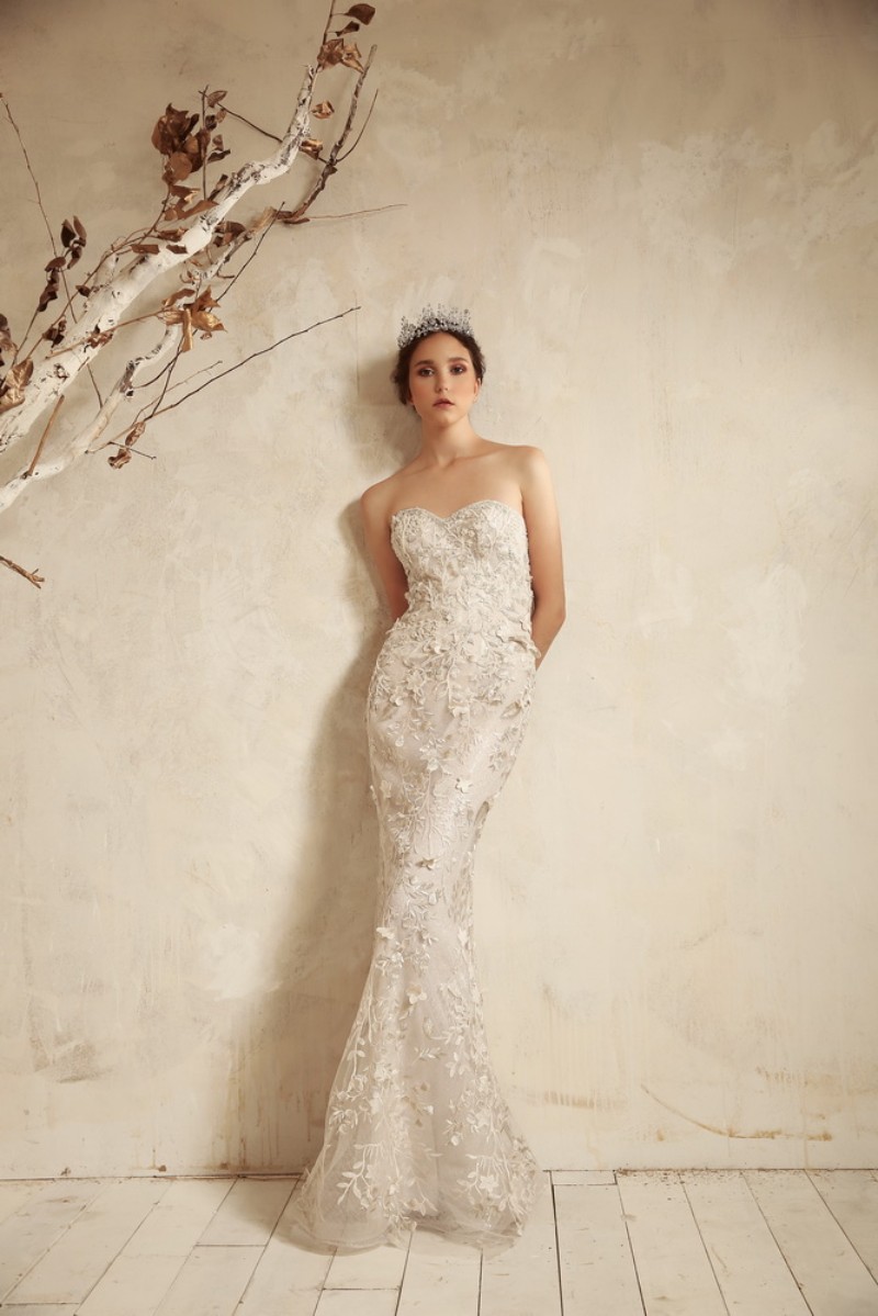 tony ward mermaid wedding dresses with detachable train sweetheart full lace bridal gowns sleeveless custom made wedding dress
