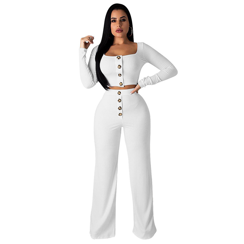 Autumn Women Knitted Rib Sexy 2 Piece Set Women 2019 Winter Casual Gray Matching Sets Outfit 2 Piece Set Elegant Straight Pants 
Autumn Women Knitted Rib Sexy 2 Piece Set Women 2019 Winter Casual Gray Matching Sets Outfit 2 Piece Set Elegant Straight Pants