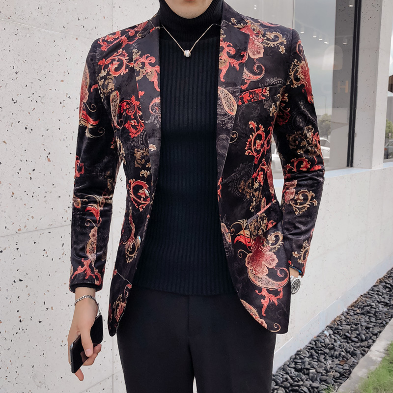 2020 Luxury Royal Paisley Floral Blazer Slim FitWedding Party Prom Blazer Flower Men Pattern Velvet Suit Jacket Business Causal, As picture
2020 Luxury Royal Paisley Floral Blazer Slim FitWedding Party Prom Blazer Flower Men Pattern Velvet Suit Jacket Business Causal, As picture