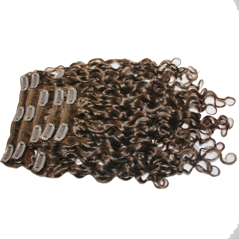 12 28 grade 10a 8pcs 100g 120g full head deep curly clip in human hair extensions deep wave black brown blonde