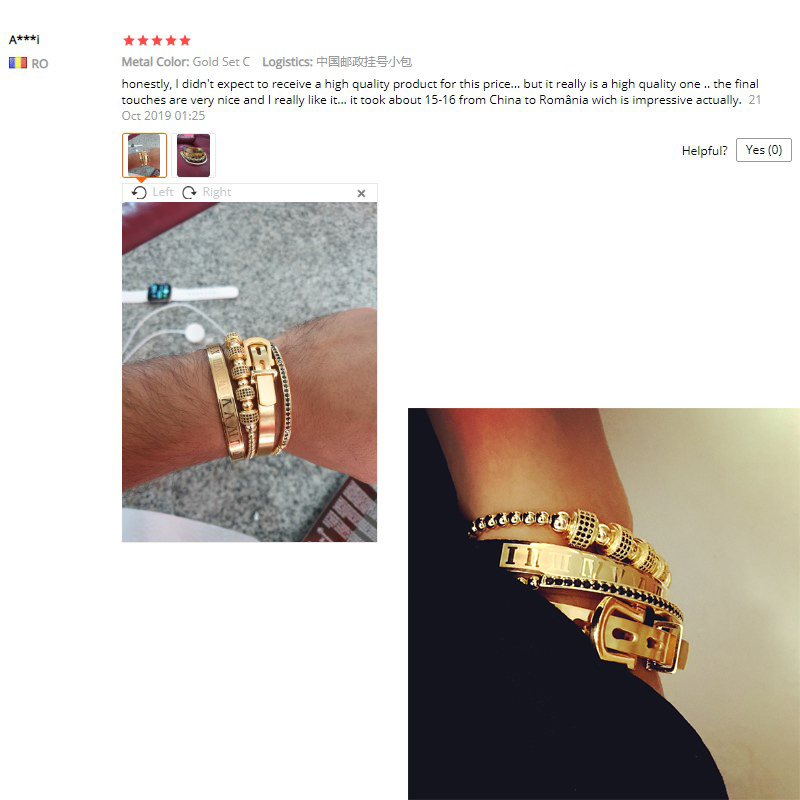 4pcs/Set Hot Men Steel Roman Numeral Bracelet Horseshoe Buckle Bangles Pulseira Bileklik Handmade Jewelry T191230