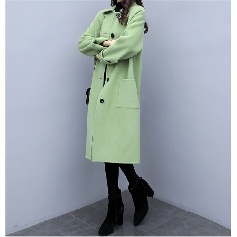 Thick Solid Single-breasted Temperament Windbreake Female Botton Women Winter Jacket Woolen Coat Wool Coat Turn-Down Collar, Black
Thick Solid Single-breasted Temperament Windbreake Female Botton Women Winter Jacket Woolen Coat Wool Coat Turn-Down Collar, Black