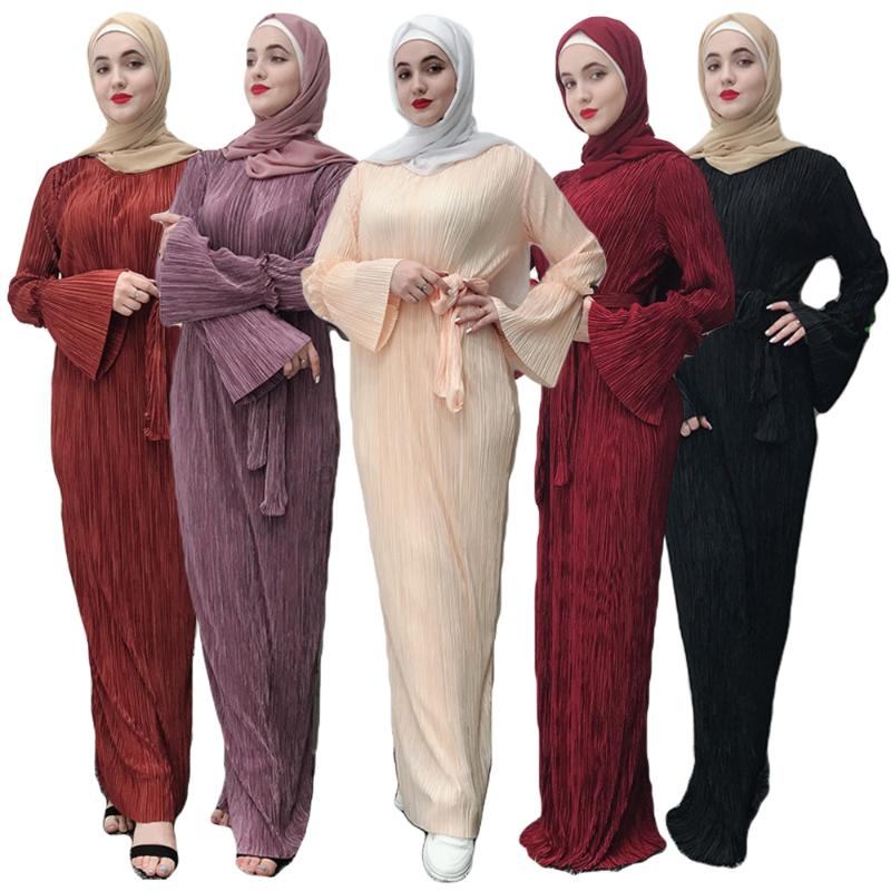 Women's Pleated Arab Middle Eastern Fashion Robe Dress Female Bandage Party Boho Plus Size Prom Gowns Muslim Dresses Ramadan New
Women's Pleated Arab Middle Eastern Fashion Robe Dress Female Bandage Party Boho Plus Size Prom Gowns Muslim Dresses Ramadan New