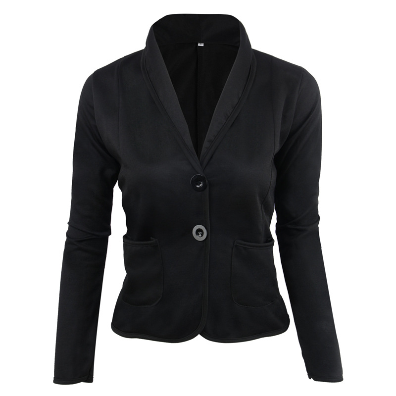 Ladies 2018 New Fashion Button Slim Blazer Coat Women Suit Jacket Female Plus Size Blazer Femme Work Wear Jacket