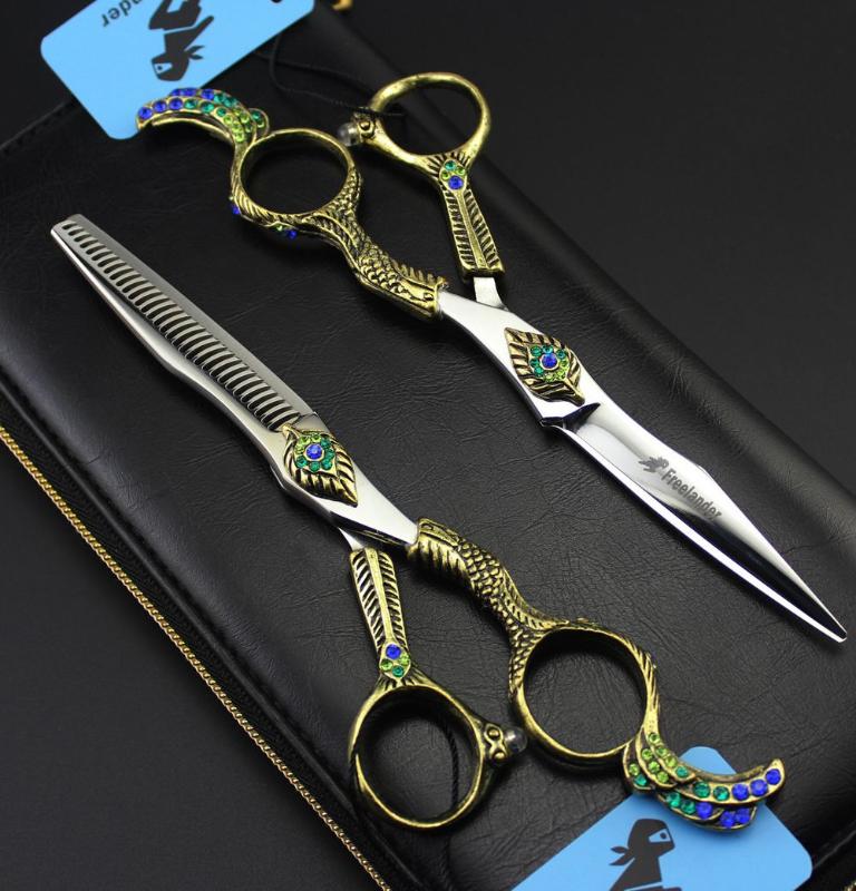 Freelander 6 inch Salon Shears Hair Scissors 440c Japanese Steel Professional High Quality Barbershop Hairdressing Scissors 
Freelander 6 inch Salon Shears Hair Scissors 440c Japanese Steel Professional High Quality Barbershop Hairdressing Scissors
