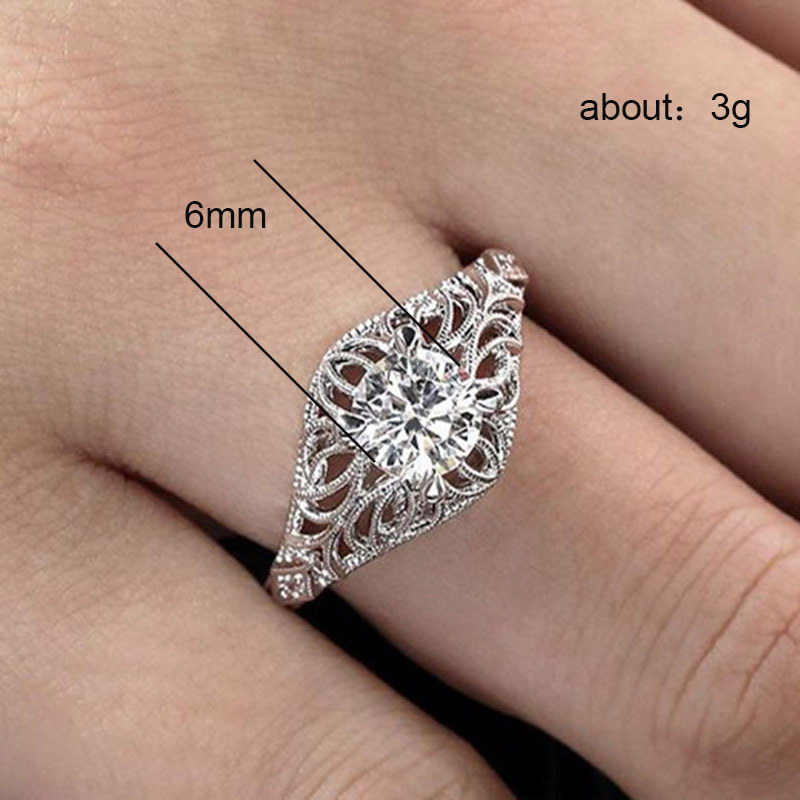 Fashion Women Party Jewelry Exquisite Hollow Embossed Princess Rings Charm Micro Inlaid Zircon Flower Women Rings Bride Jewelry
Fashion Women Party Jewelry Exquisite Hollow Embossed Princess Rings Charm Micro Inlaid Zircon Flower Women Rings Bride Jewelry