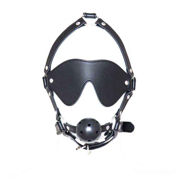 Adult Games Harness Mouth Mask Head Harness Gag Ball Eye Mask BDSM Bondage Sex Toy For Lover от DHgate WW